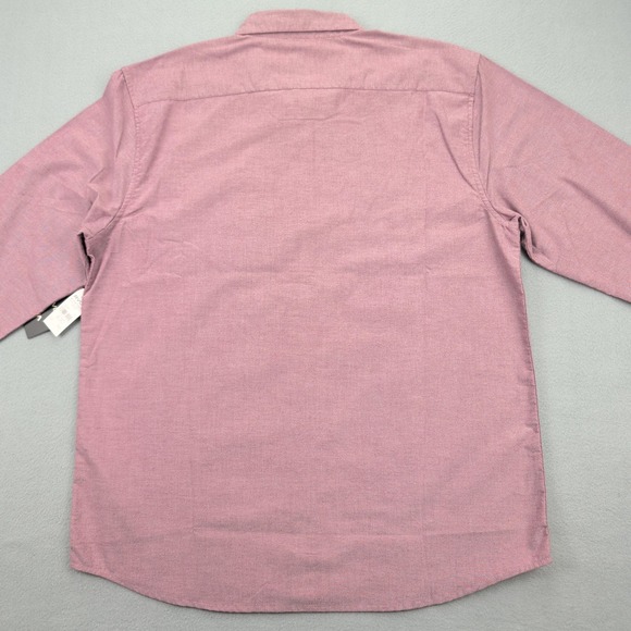 RVCA Shirt Mens XL Pink LS Stretch Oxford Slim Fit Button Down Pocket Casual - Picture 11 of 13